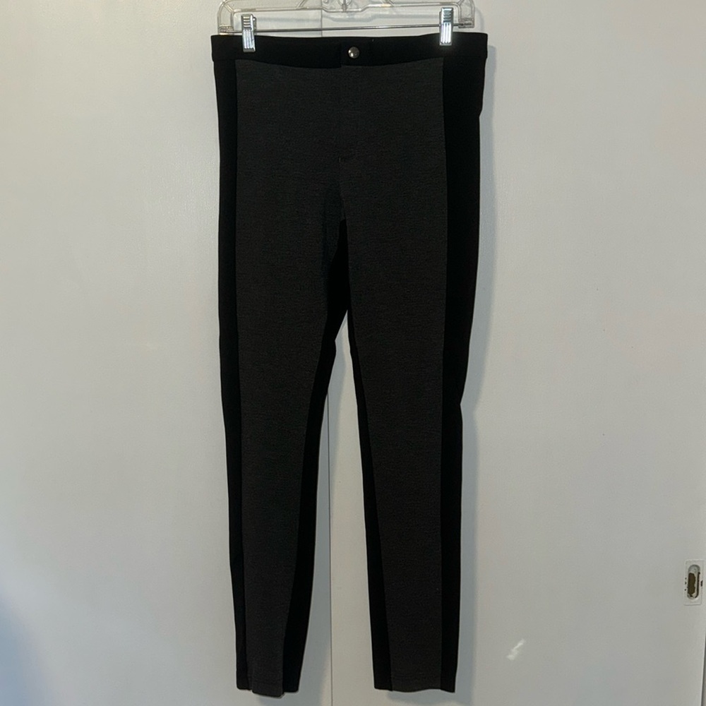 Banana Republic Slim Fit Colorblock Ponte Pants Black & Gray Women’s 8